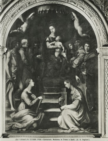 Alinari, Fratelli — Pisa - Cattedrale. Madonna in Trono e Santi. (G. A. Sogliani). — insieme